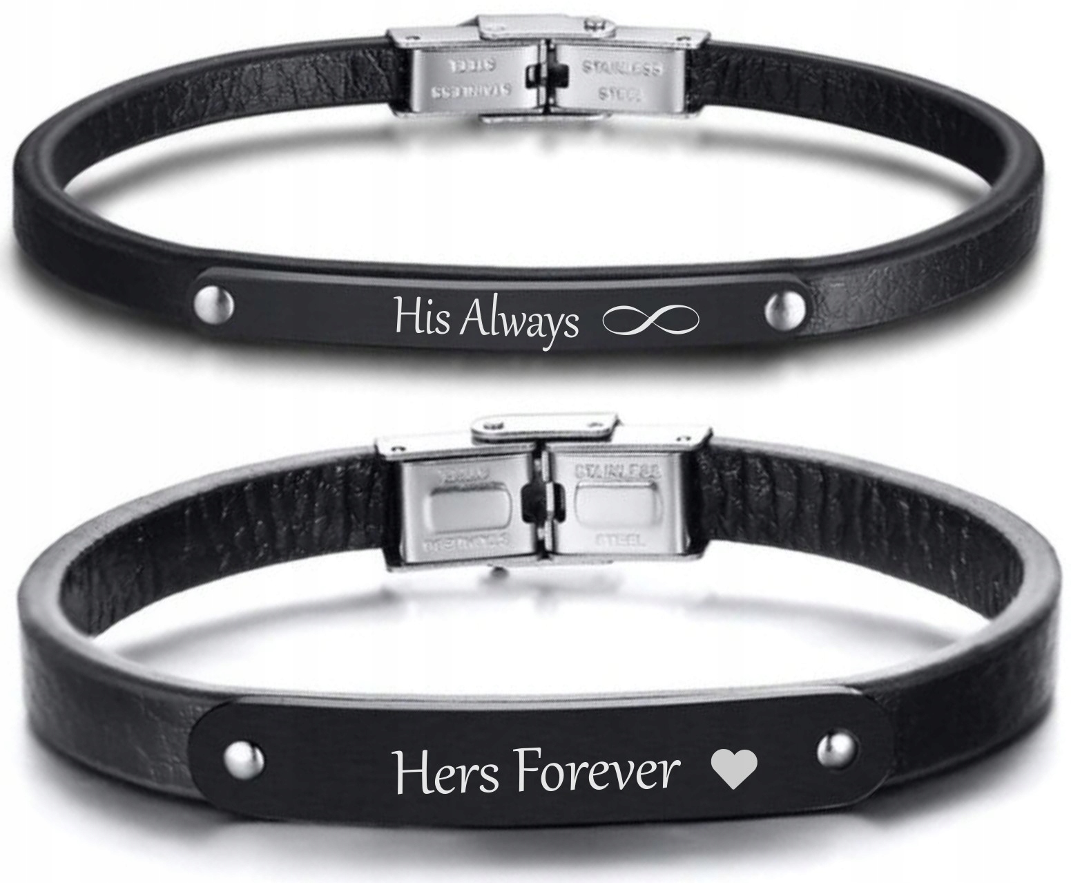 

Bransoletki skórzane Pary Zakochanych z grawerem