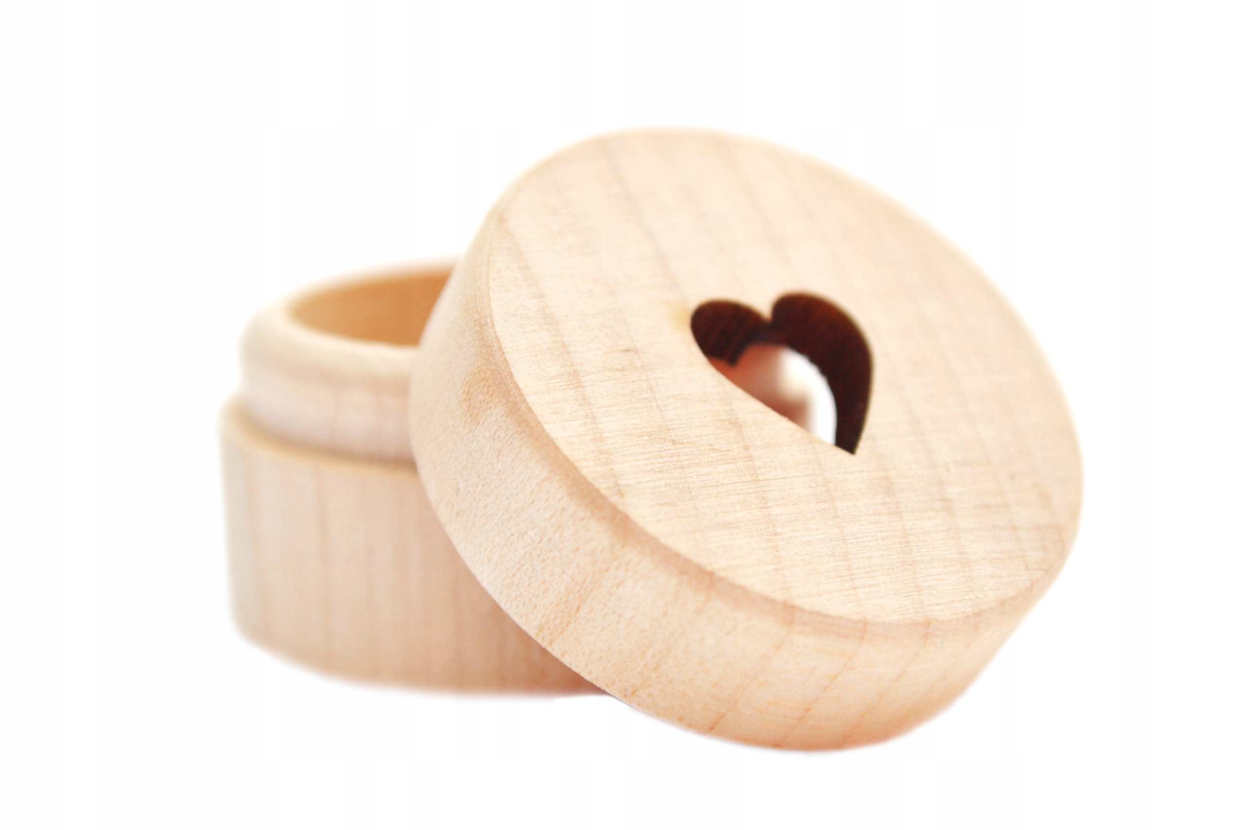 PUDEŁKO na obrączki okrągłe na pierścionek SERCE