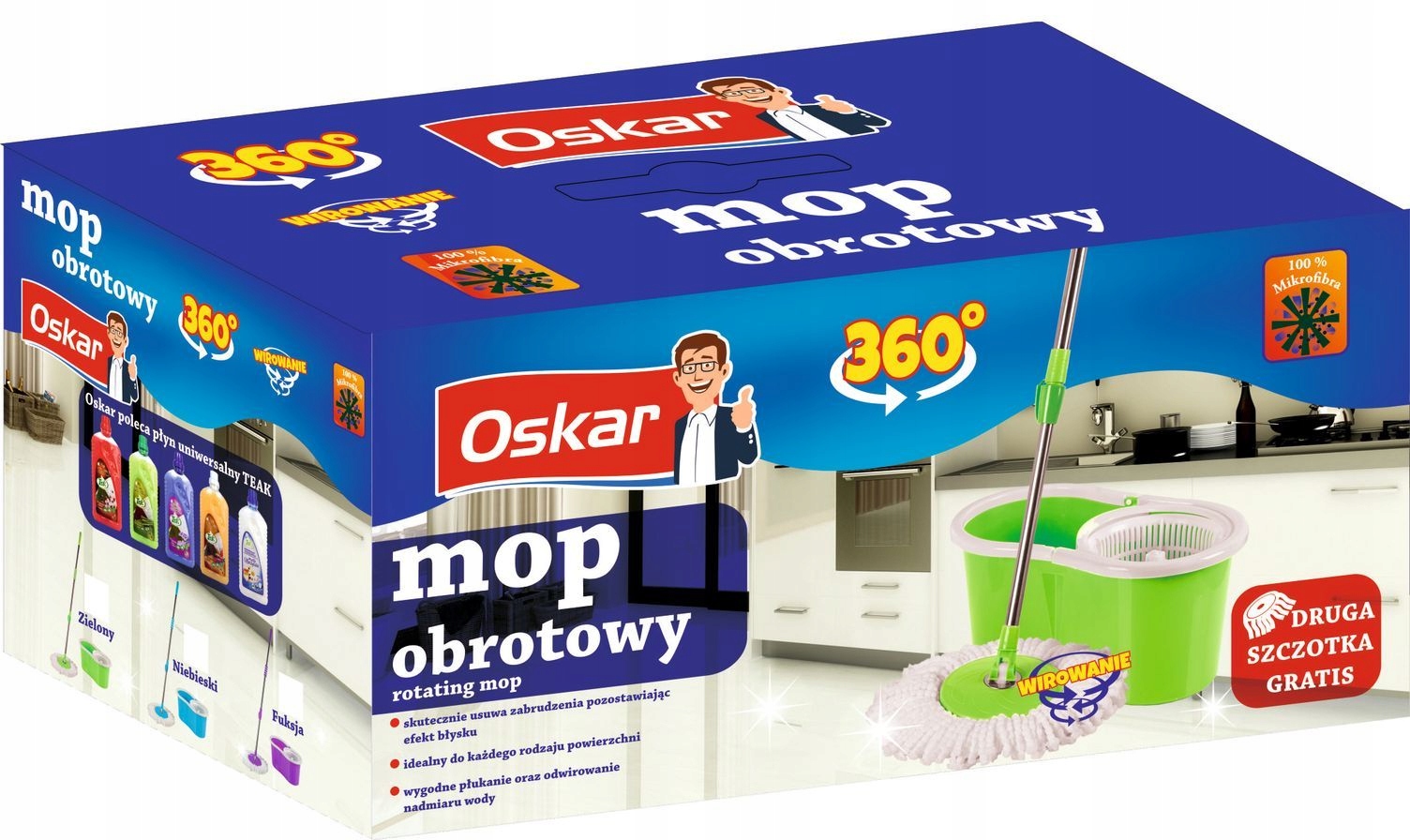 

Mop Obrotowy Oskar 360 + Druga Szczotka Gratis