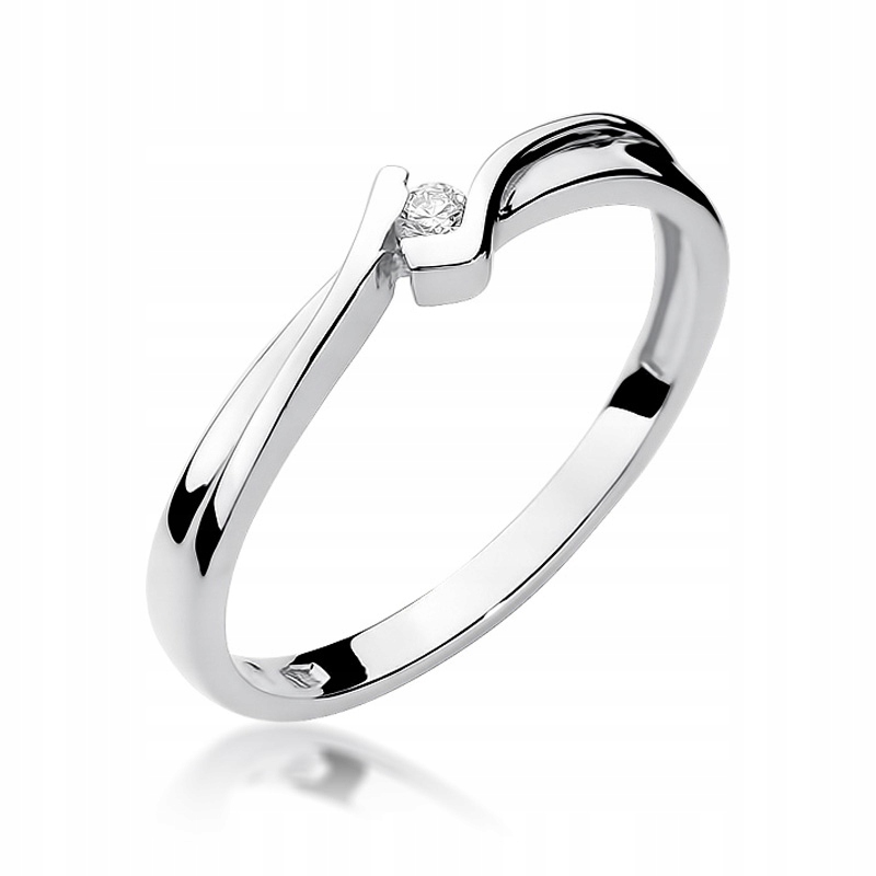 

Pierścionek zaręczynowy -Brylanty- 0,04ct Białe Zł