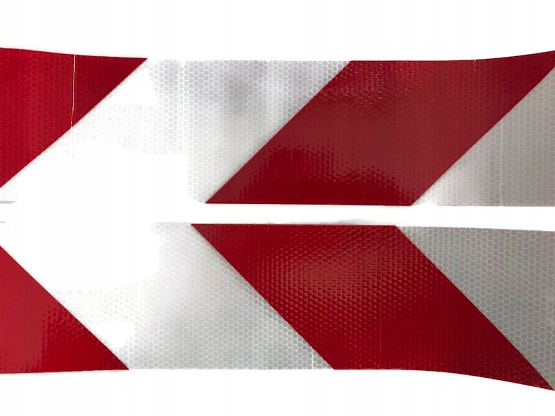 TAŚMA ODBLASKOWA PLASTER MIODU czerwono biała 5CM Marka bez marki