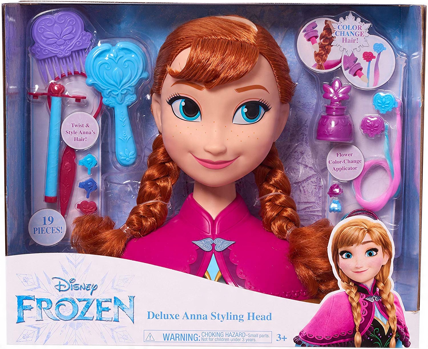 

Frozen Anna Głowa do Czesania Stylizacji Wizażu XL