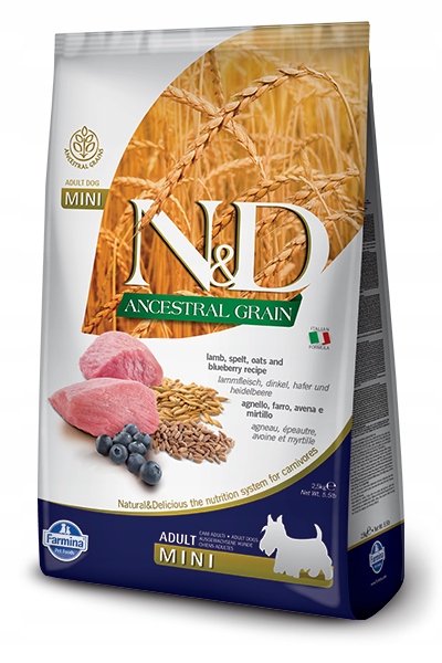 Farmina N&d Low Grain Adult Mini Lamb Blueberry 2,5kg