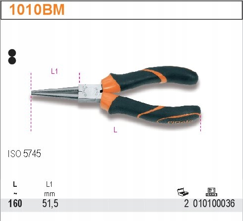 SZCZYPCE OKRĄGŁE RĘK Z KOMPOZYTU BETA 1010BM/160 Marka Beta