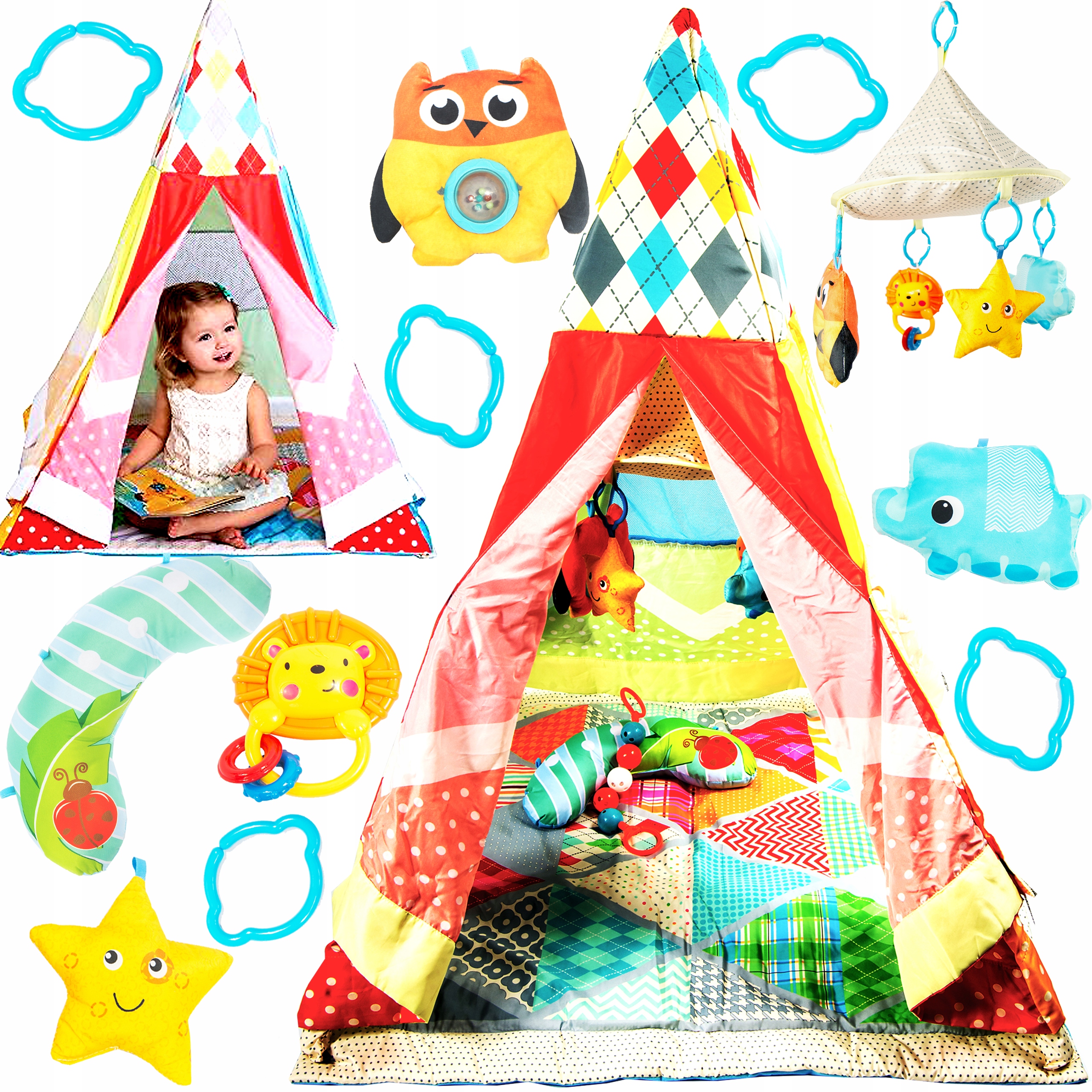 DUŻY NAMIOT DLA DZIECI TEEPEE ZESTAW XXL NOWOŚĆ