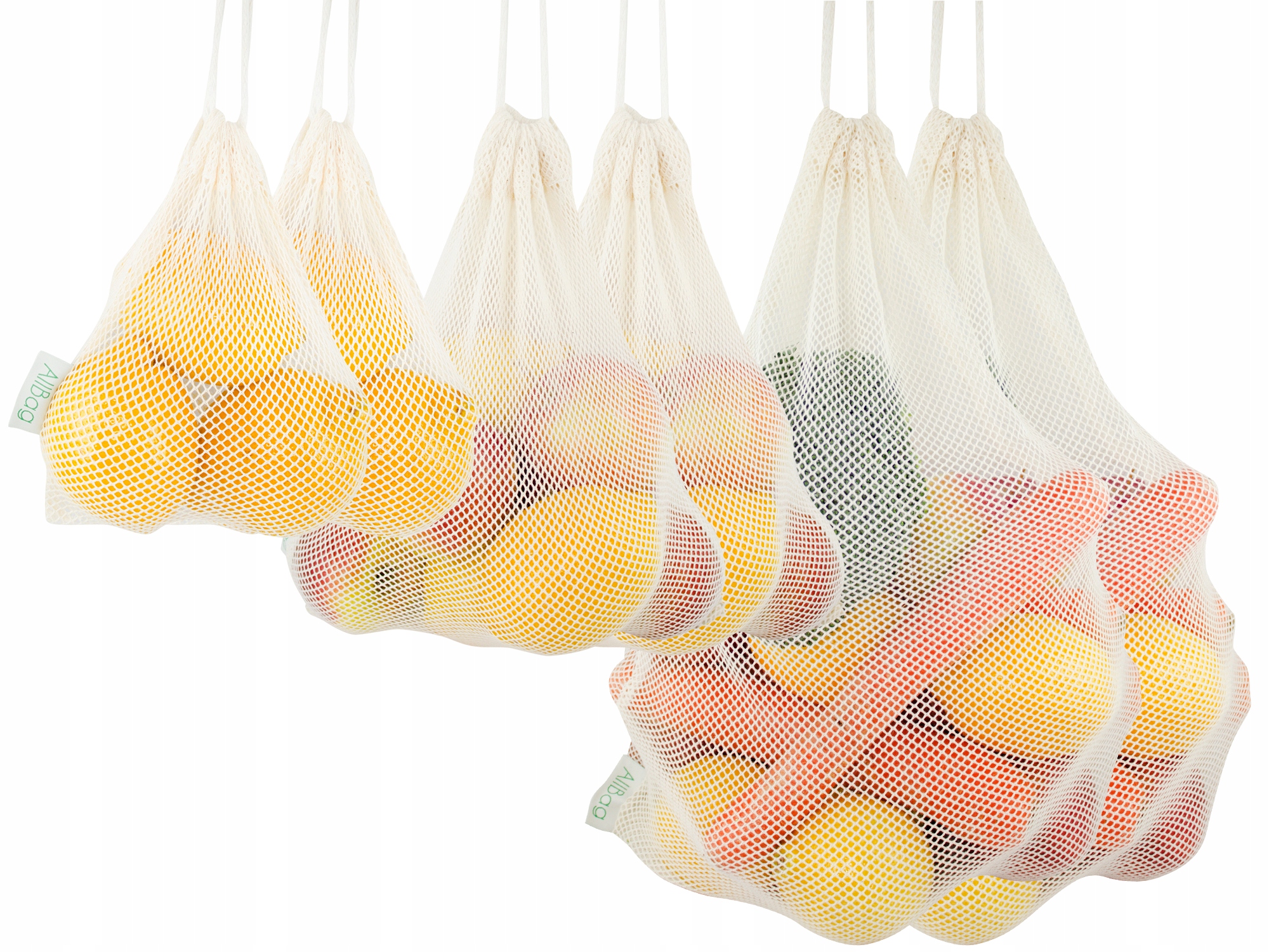 

Woreczki na zakupy bawełniane zero waste 6 szt eko
