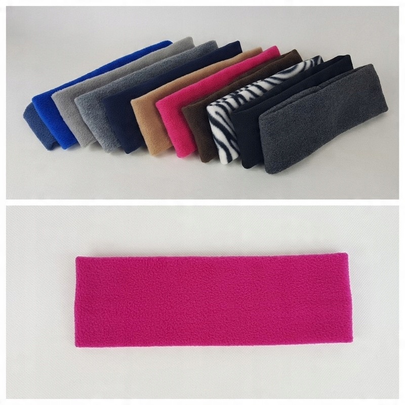 

296 Opaska z polaru polarowa szer. 8 cm Różowa