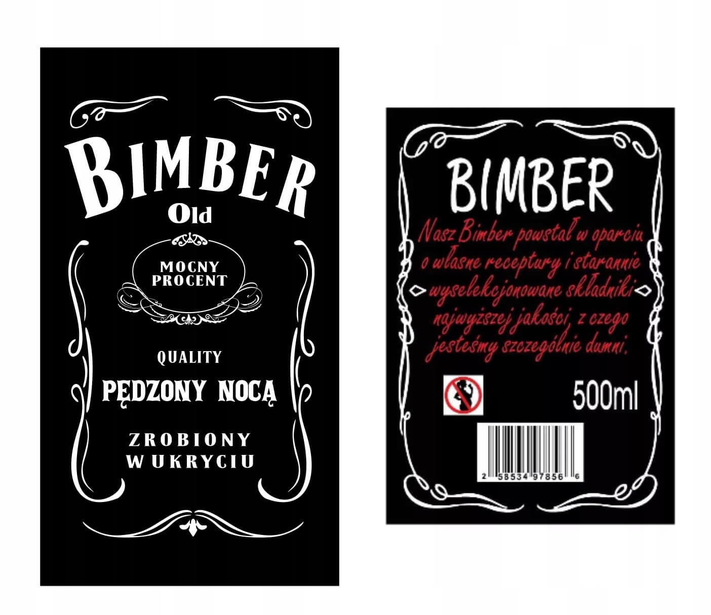 

10X Etykieta Samoprzylepna Bimber Alkohol Wesele