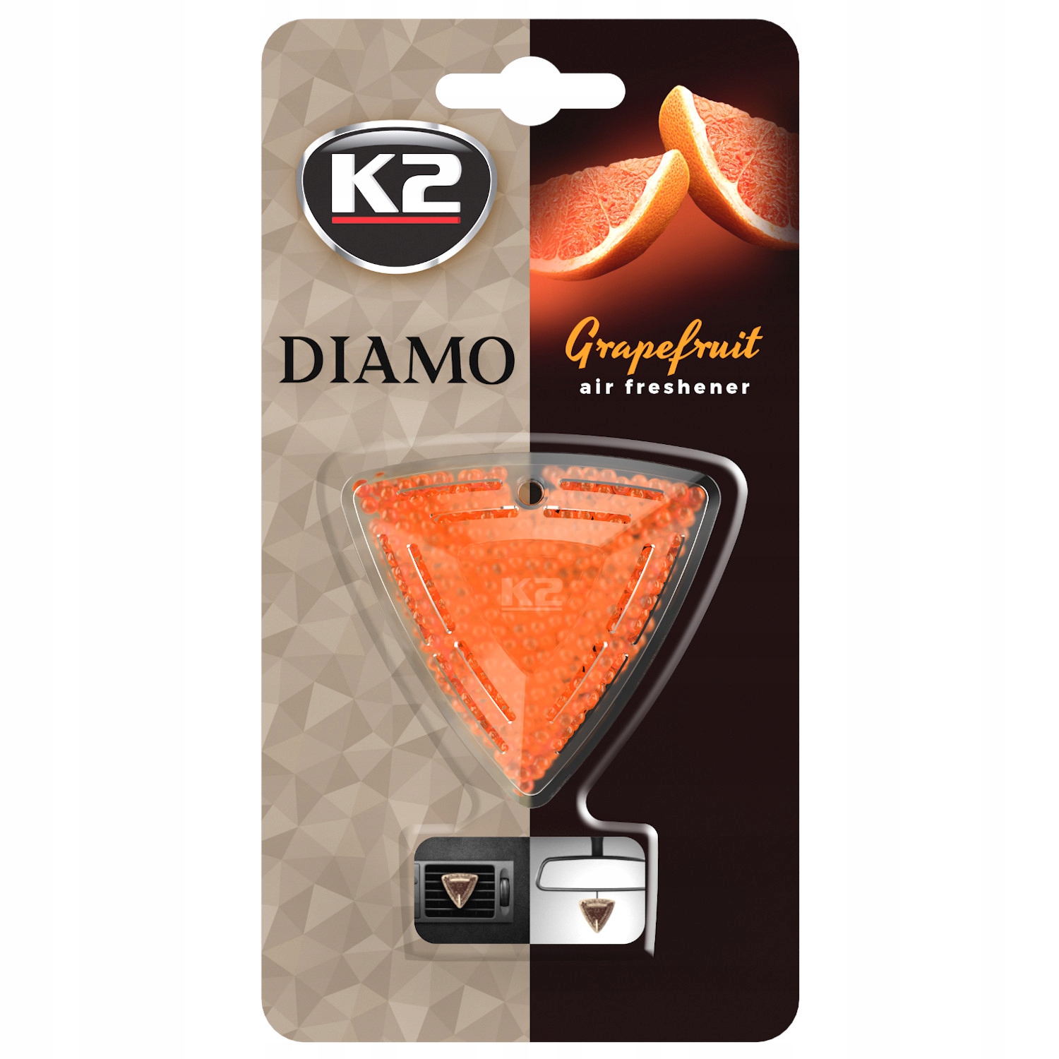 K2 DIAMO ZAPACH SAMOCHODOWY ODŚWIEŻACZ GRAPEFRUIT