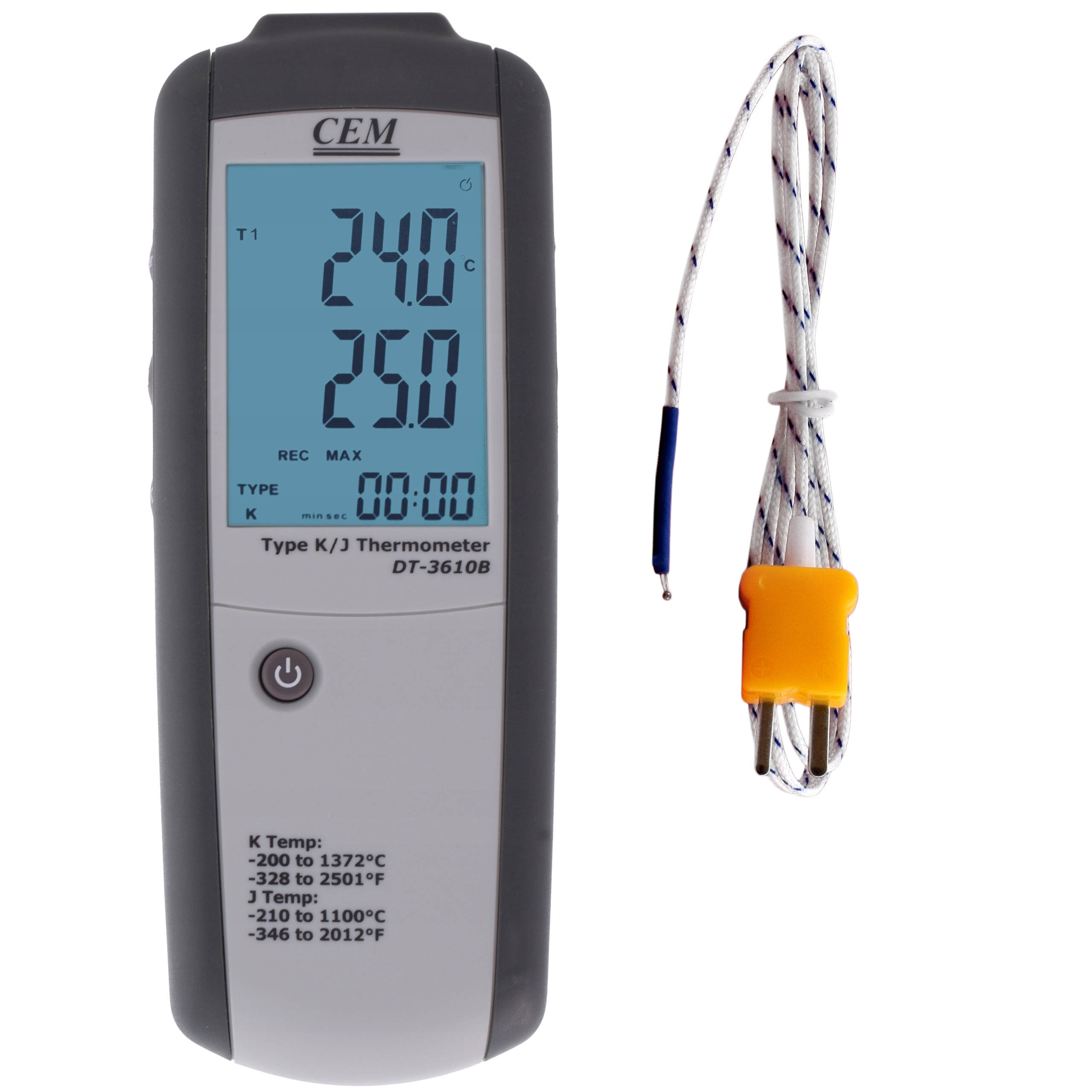 Prof. Měřič Teploty Teploměr Sondy Typ K, J