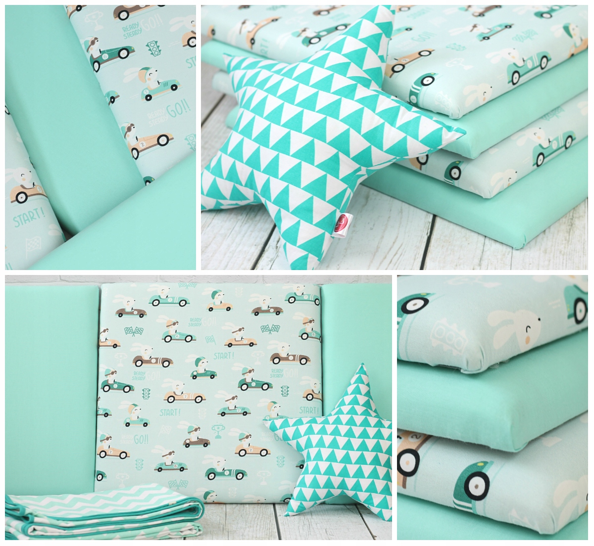 Panele tapicerowane, zagłówkowe, dla dziecka 30x30