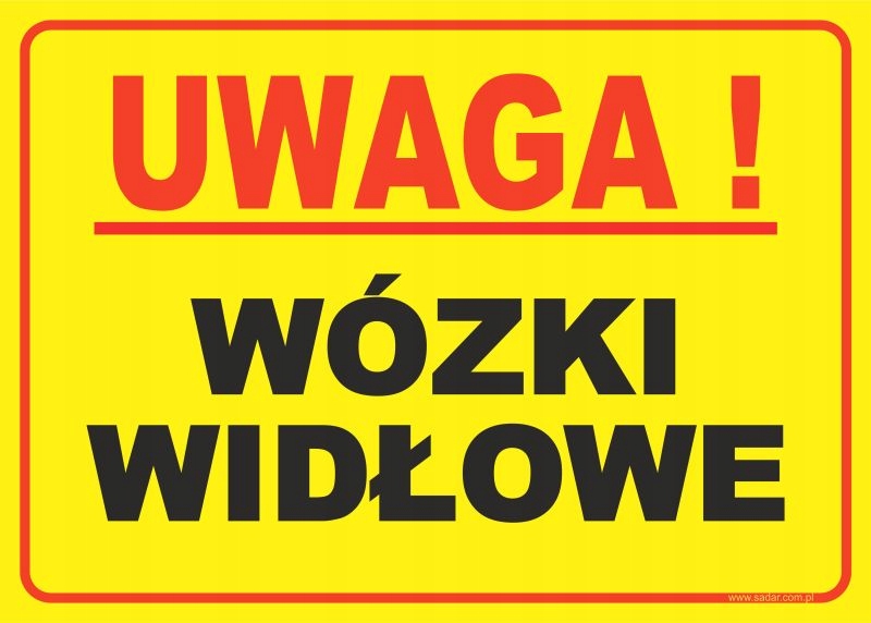 Tablica WÓZKI WIDŁOWE tabliczka Marka SADAR