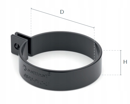 obejma PVC do rura 63mm Bryza BRĄZ BRĄZOWY Kolor brązowy