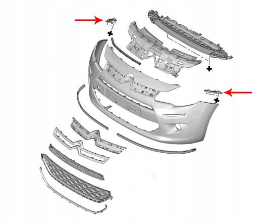 ŚLIZG ŚLIZGI ZDERZAKA LEWE PRAWE CITROEN C3 II DS3 KPL Numer katalogowy części DA-28004