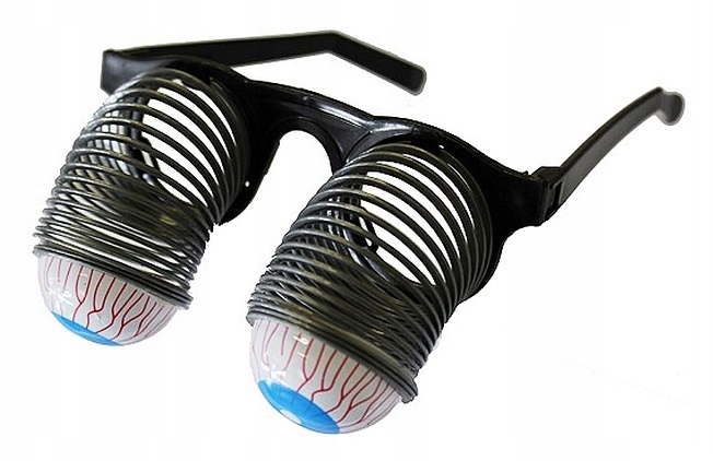 OKULARY SPRĘŻYNA GOOFY WYPADAJĄCE OCZY IMPREZA HIT