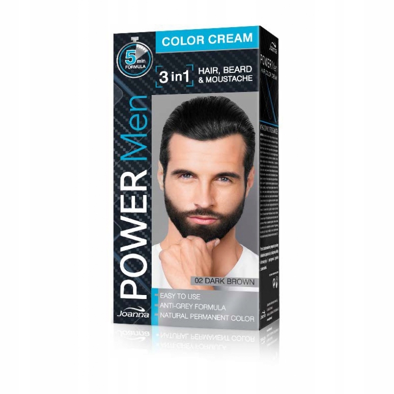 

Joanna Power Men Color Farba 3W1 02 Dark Brown