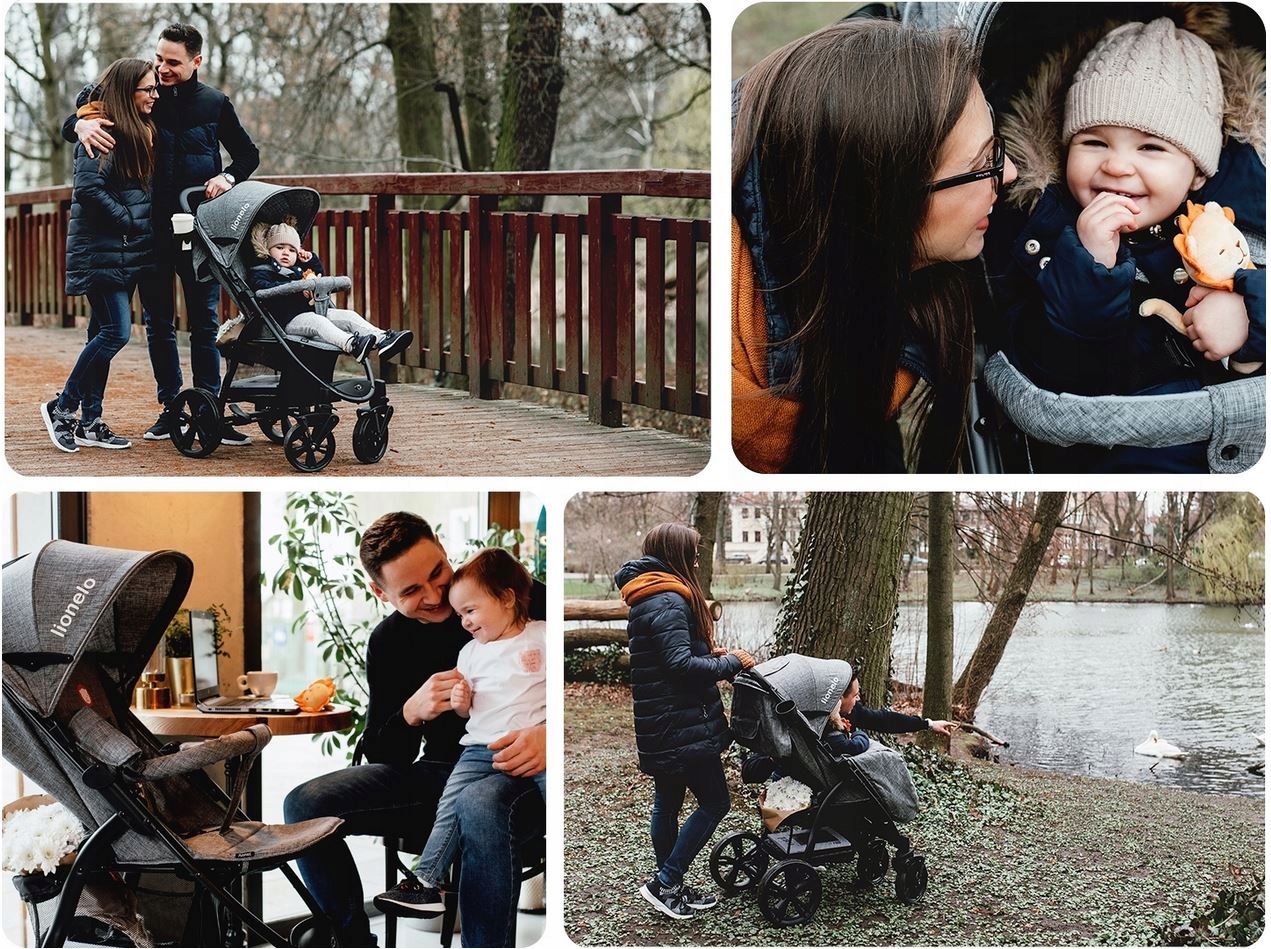 WÓZEK SPACEROWY LIONELO ANNET MOSKITIERA DUŻE KOŁA Rodzaj kół Z tworzywa