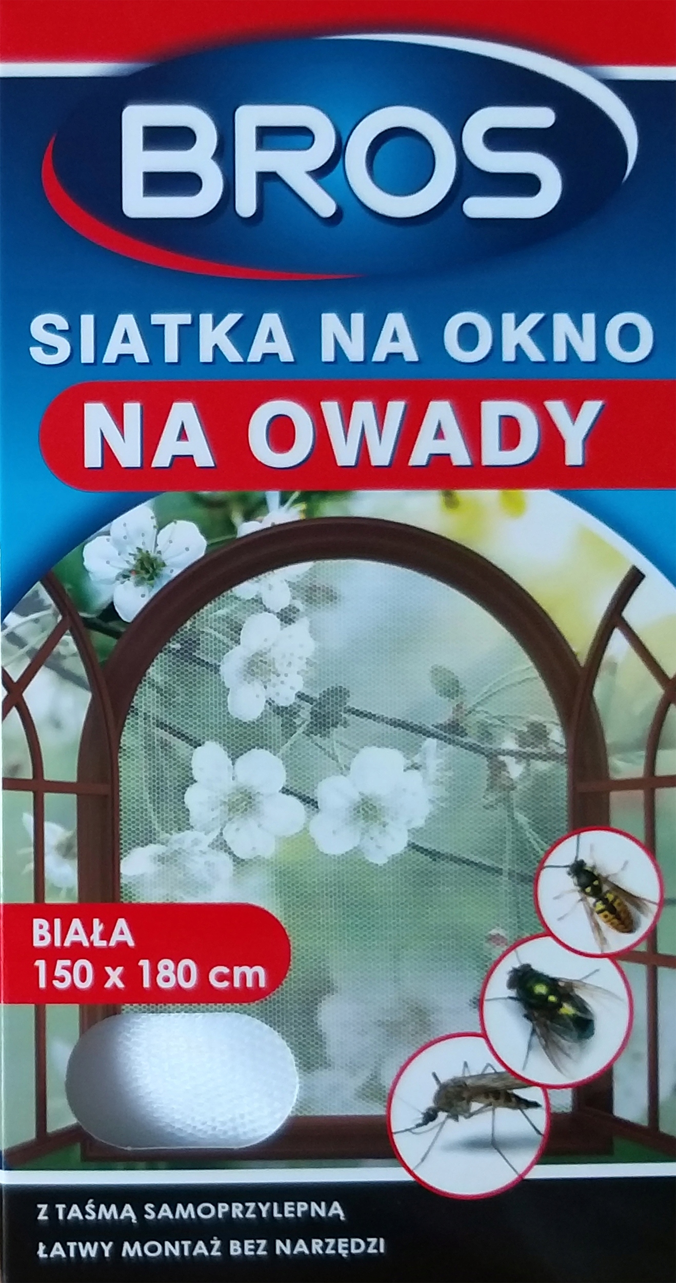 

Bros Siatka na owady moskitiera 150x180 biała