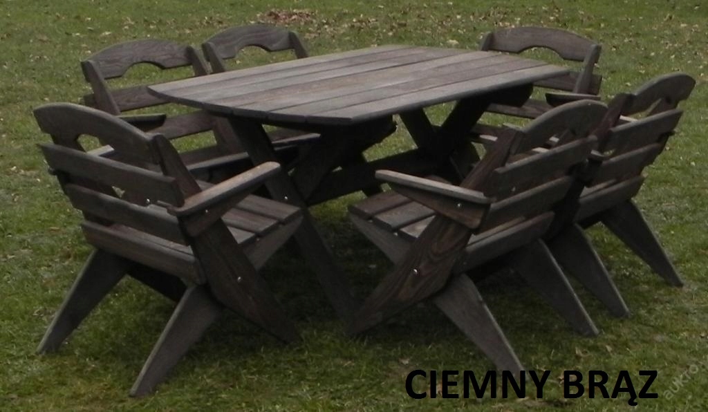MEBLE OGRODOWE DREWNIANE Rodzaj stół i krzesła