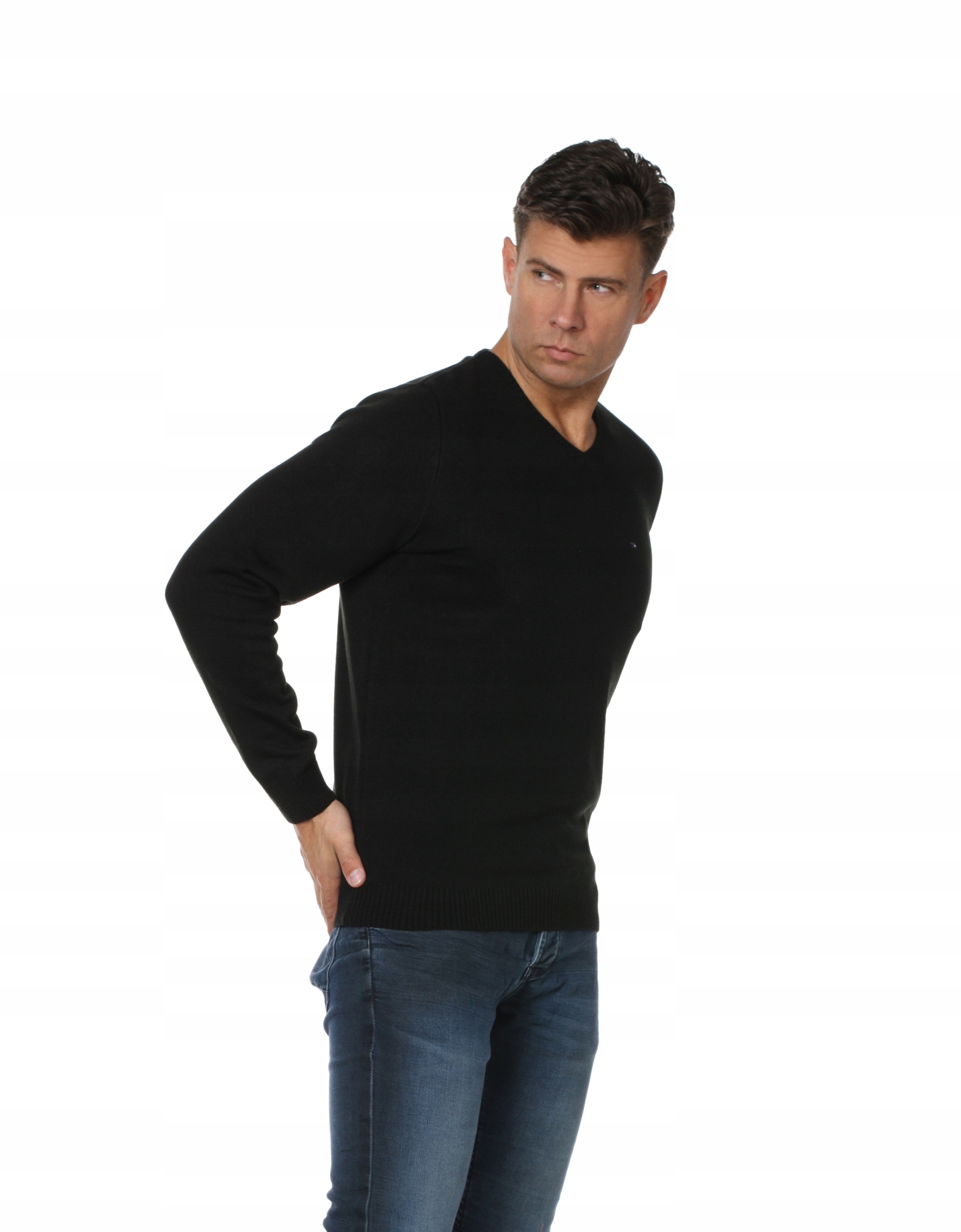 Sweter męski w serek r.3XL Marka Neven