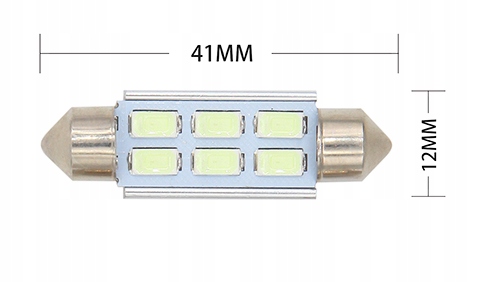 ŻARÓWKA LED 6 SMD 5630 C3W C5W C10W CANBUS 41mm 42 Typ Inny