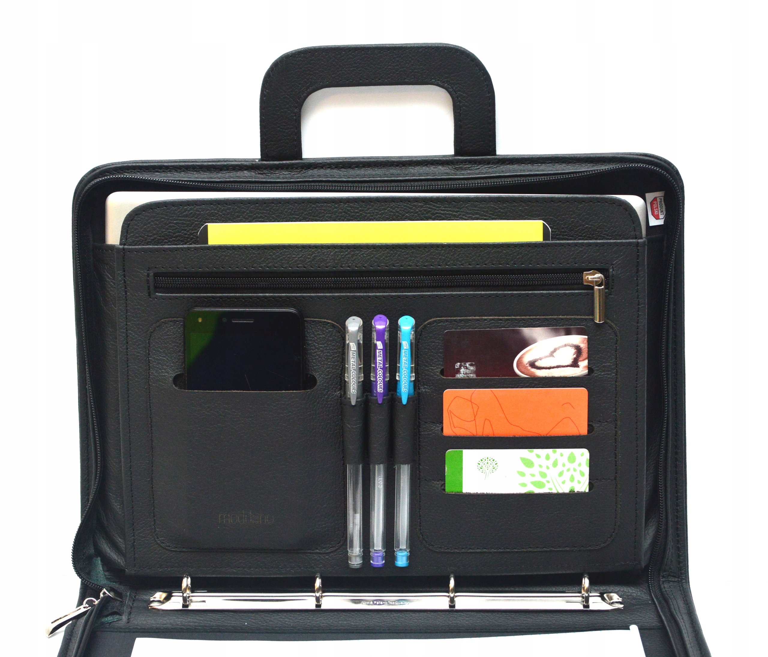 BIWUAR AKTÓWKA ORGANIZER A4 TECZKA SKÓRA NATURALNA Format A4