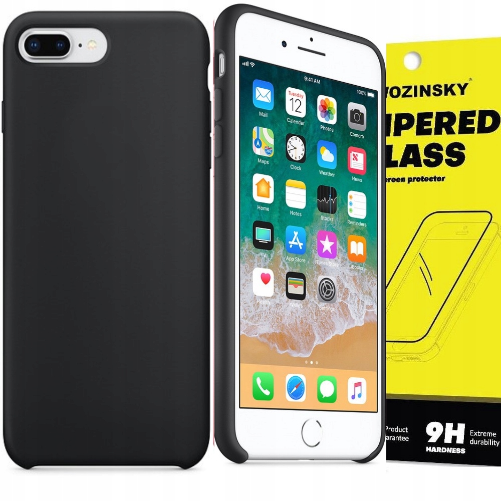 

Etui Obudowa Silikonowe Iphone 8+ / 7+ Plus Szkło