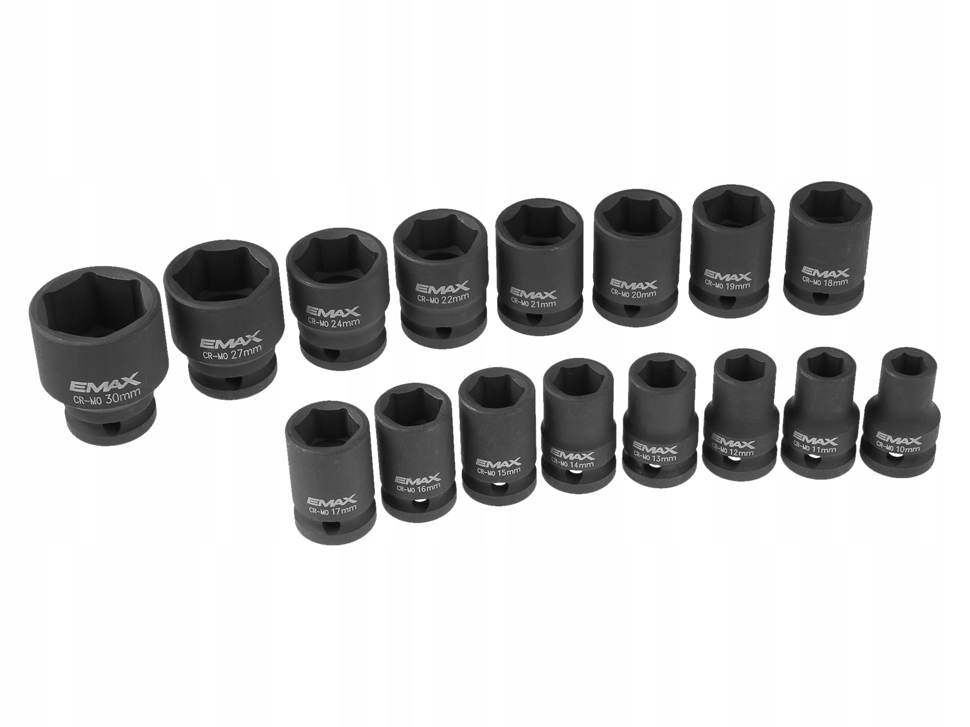 УДАРНЫЕ КОЛПАЧКИ ХОД 1/2 ' 6-УГЛОВЫЕ 10-30ММ EMAX