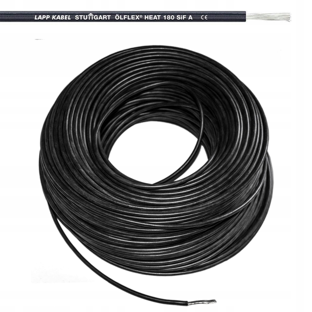 Przewód Olflex Heat 180 SiF Silikon 1,5mm czarny