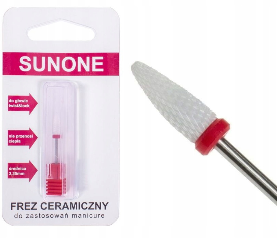 

Sunone Frez Ceramiczny Stożek Do Żelu Hybryd Red