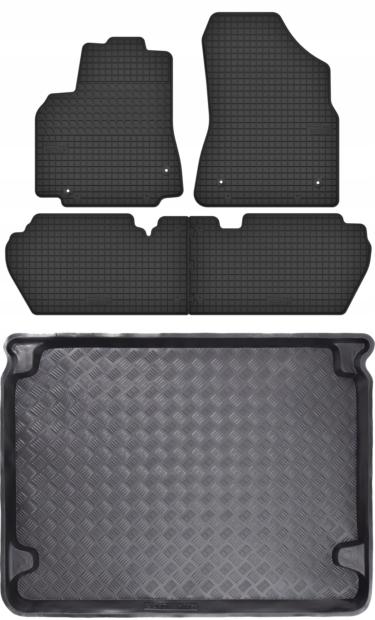 Коврики МИСС + багажник к: Peugeot Partner Тепи