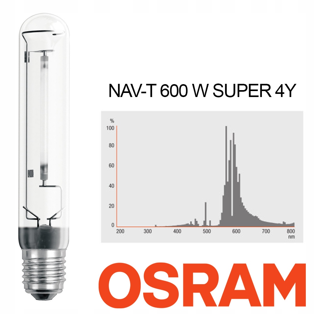 Hps žárovka pro pěstování rostlin Osram 600 W