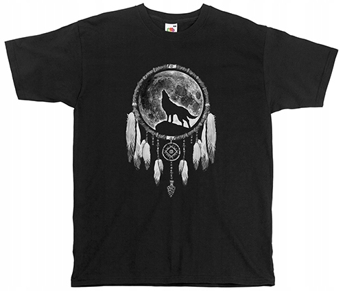 

koszulka indiańska wilk dreamcatcher łapacz snów