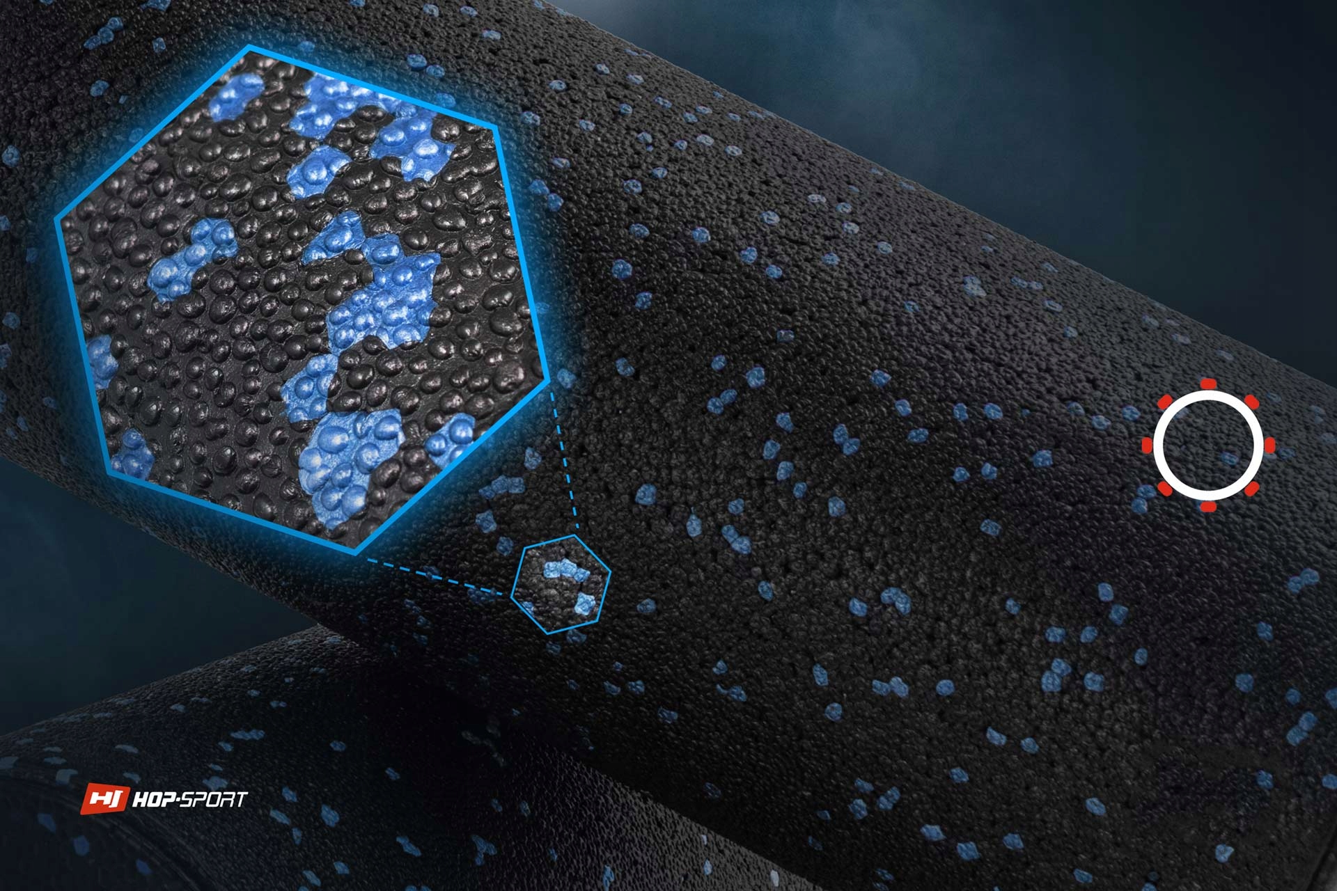 Wałek Roller EPP do masażu piankowy gładki 33cm HS Kolor czarny