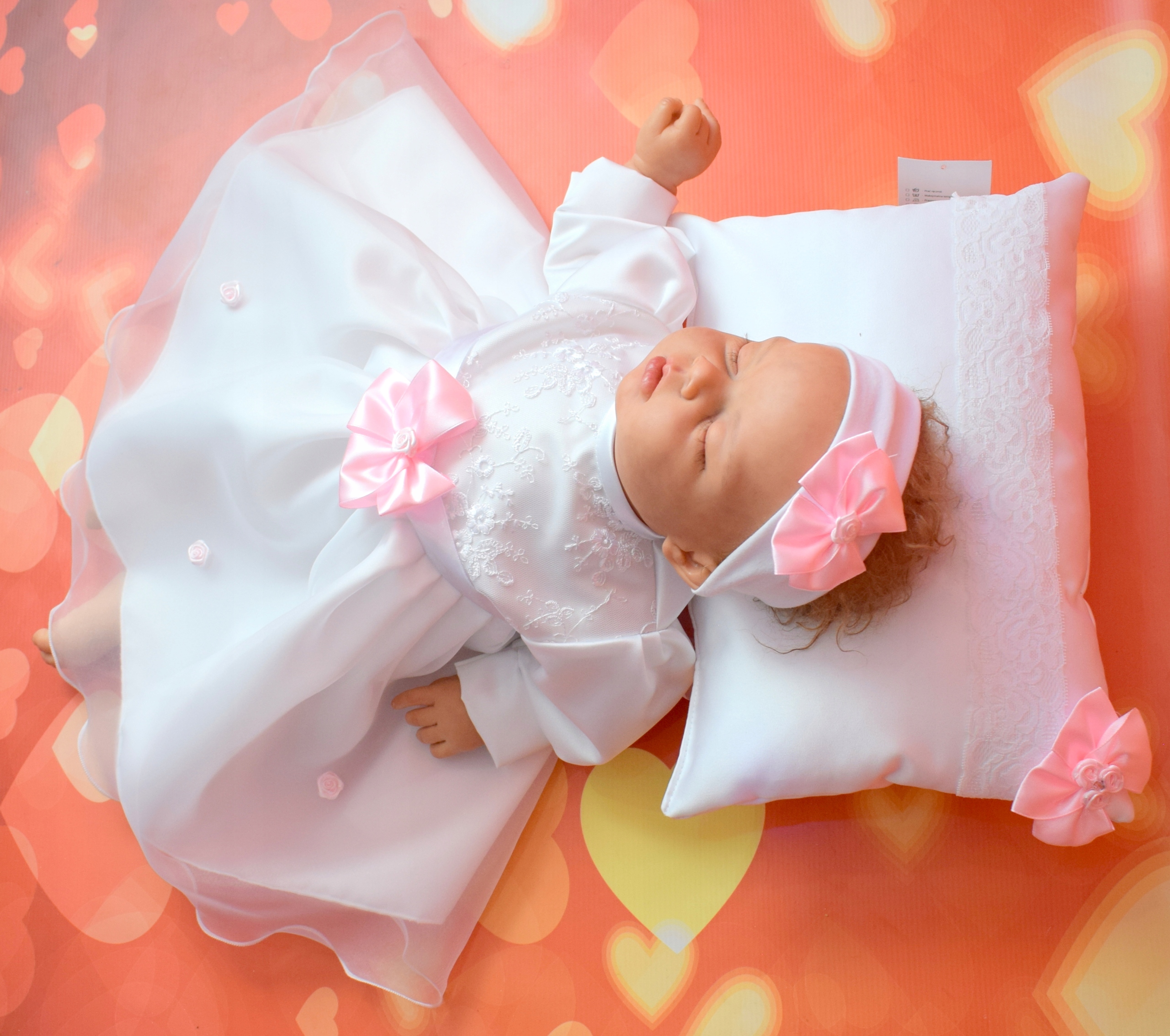 SUKIENKA do CHRZTU + OPASKA Ubranko ANDZIA 74 80 Marka Inna marka