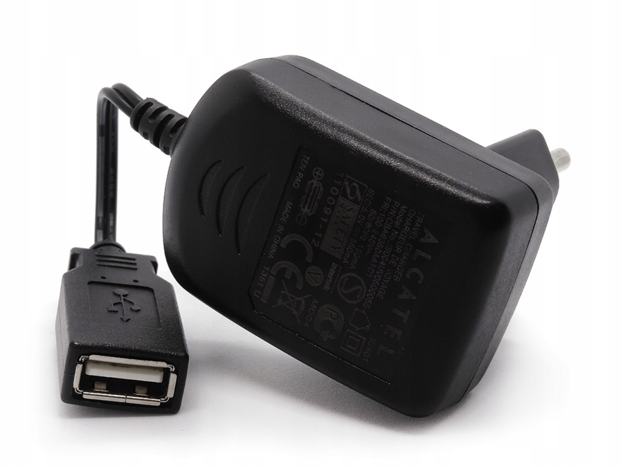 Oryginalna Ładowarka Adapter USB 10cm Starsze Telefony 5.0V 550mA stabilna Producent Alcatel