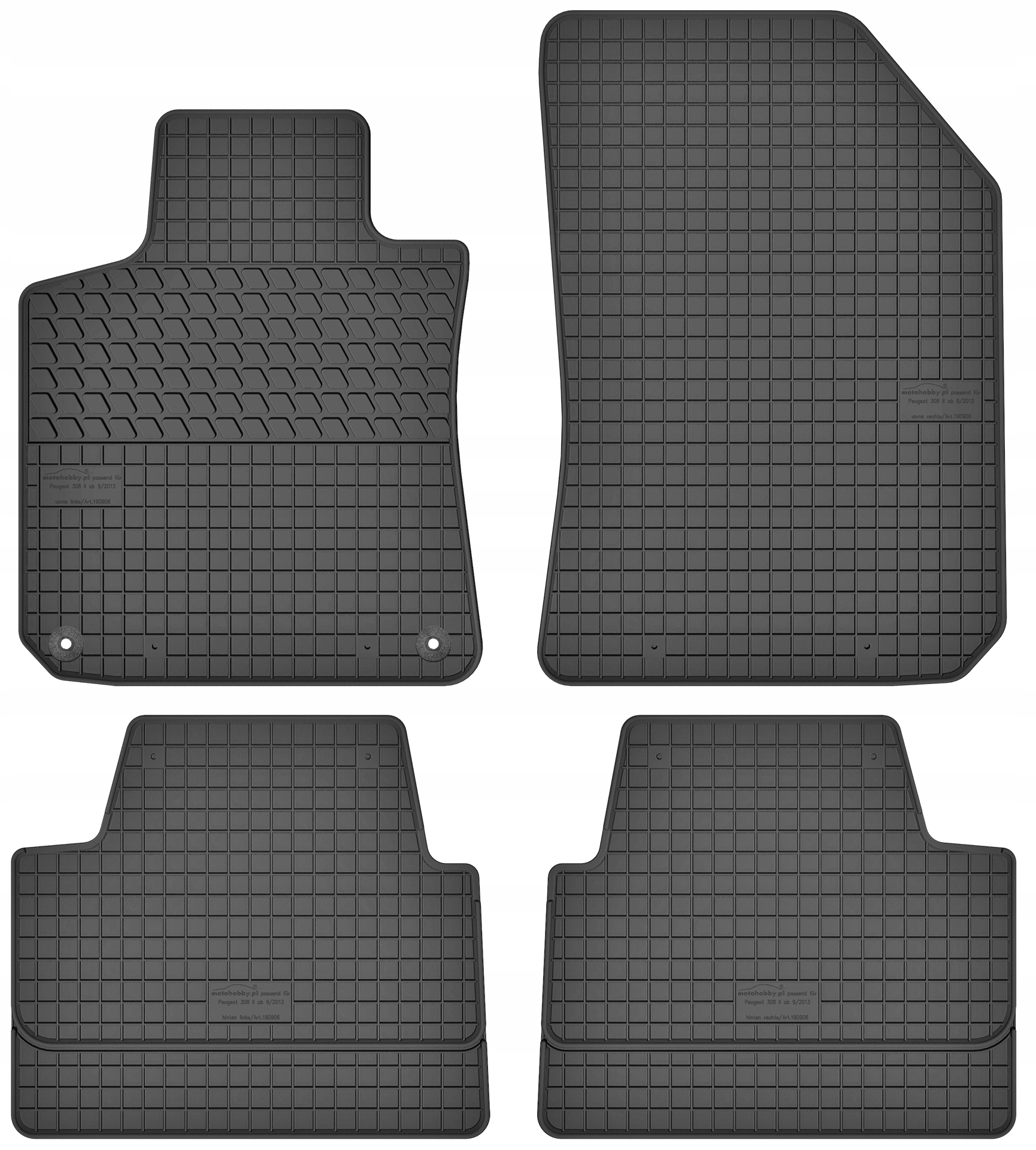 

Dywaniki Gumowe Stopery do Peugeot 308 II (od 13)