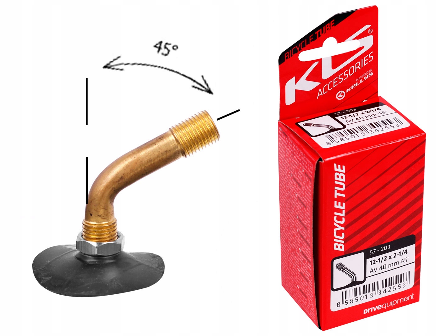 

Dętka rowerowa Kellys 12.1/2 x 2.1/4 AV40 45mm