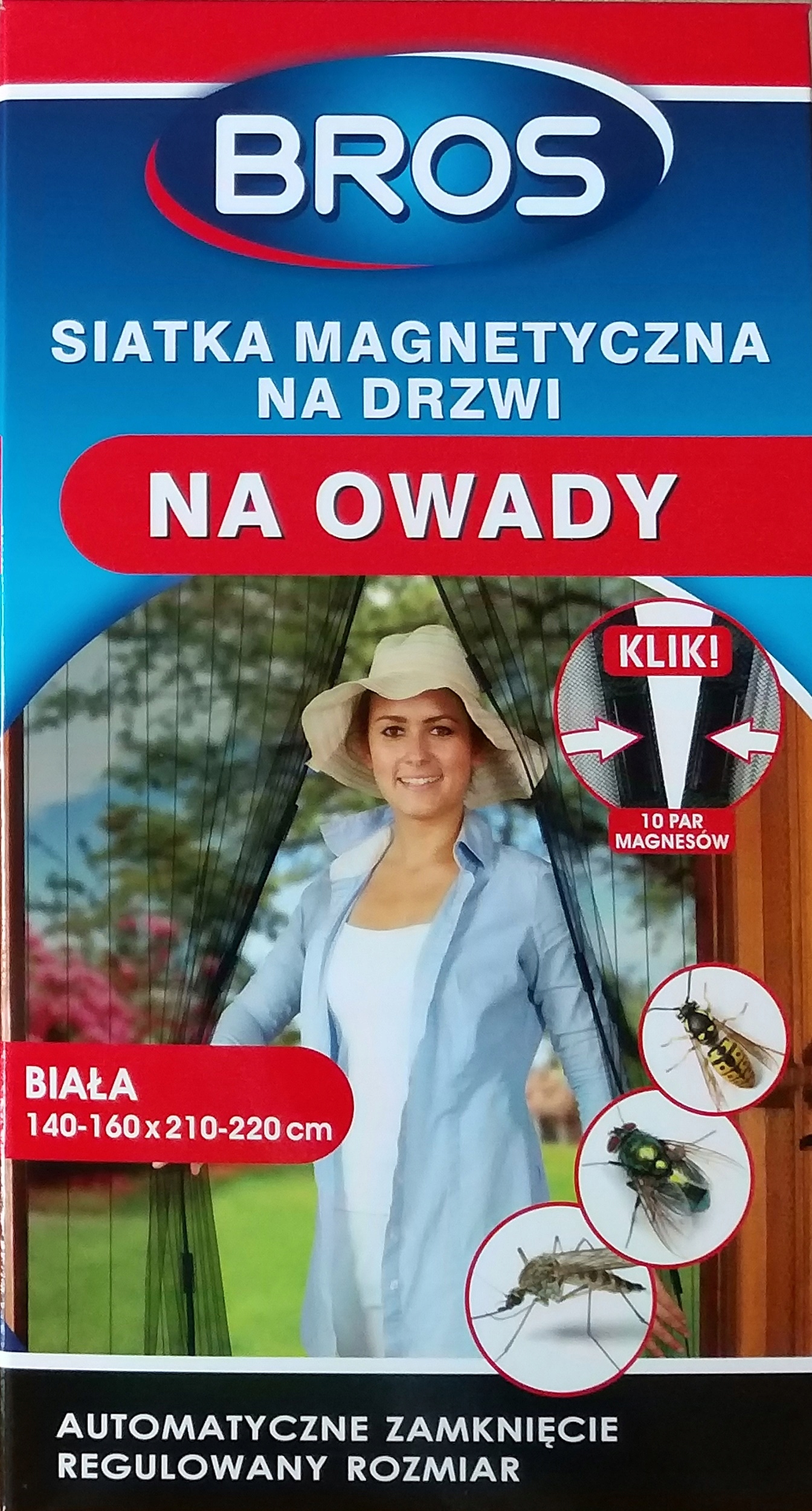 

Siatka na drzwi magnetyczna 160x220 Biała Bros
