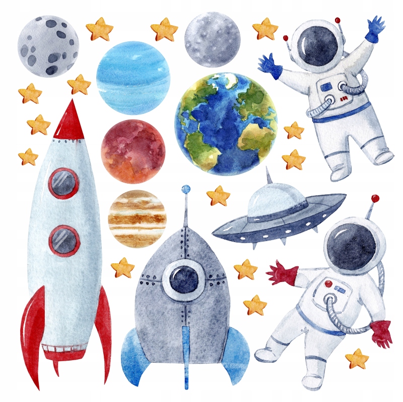 

Kosmos Gwiazdy Planety Naklejki Na Ścianę XXL