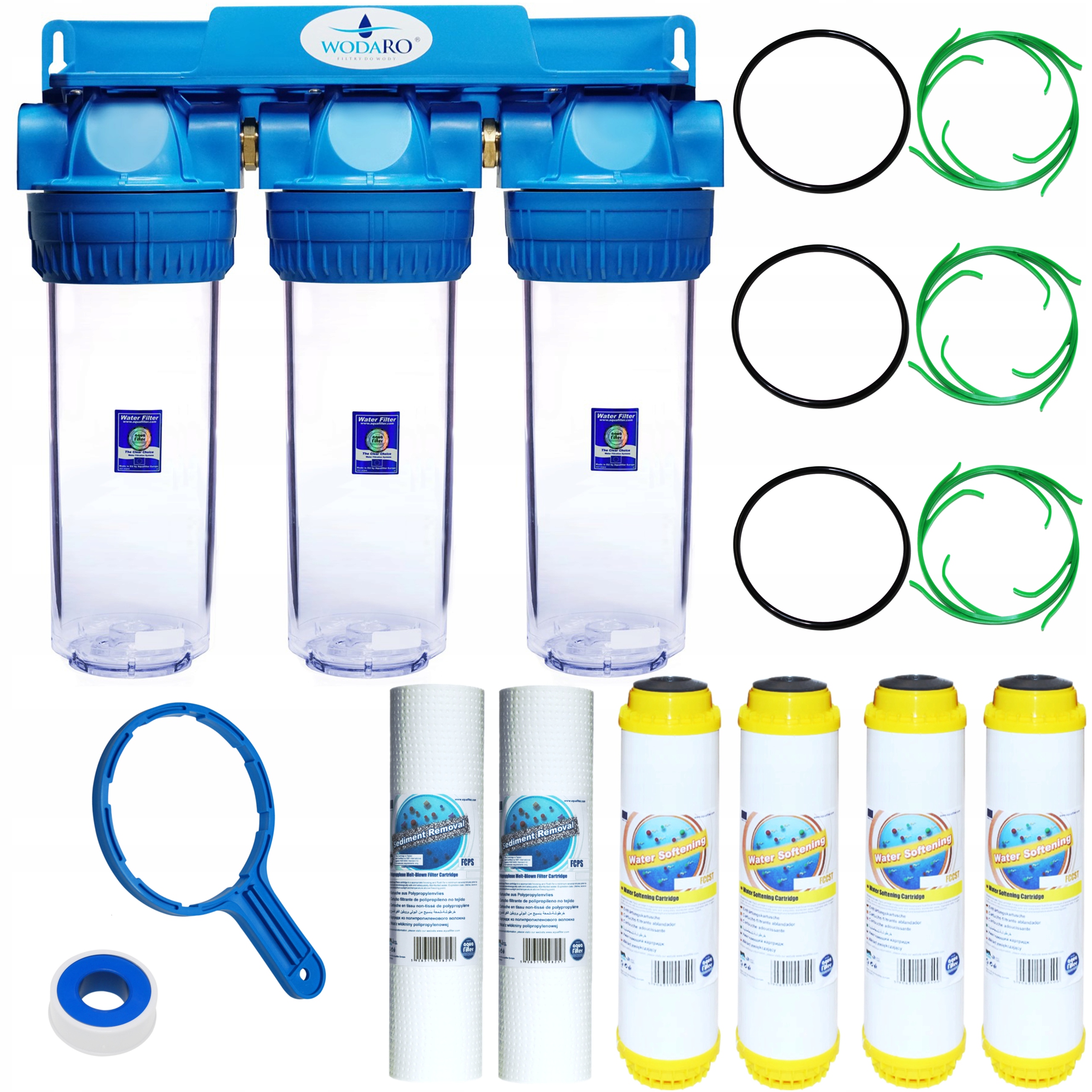 FILTR WODY 3 STOPNIOWY NA CAŁY DOM ZMIĘKCZACZ 3/4