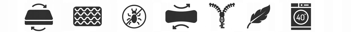 Materac nawierzchniowy 140x200 pianka PUR nakładka Model Pur