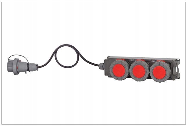 Rozdzielnia 3x32A 5p IP65 OW 5x4mm2 -5M+ wt.32A 5p