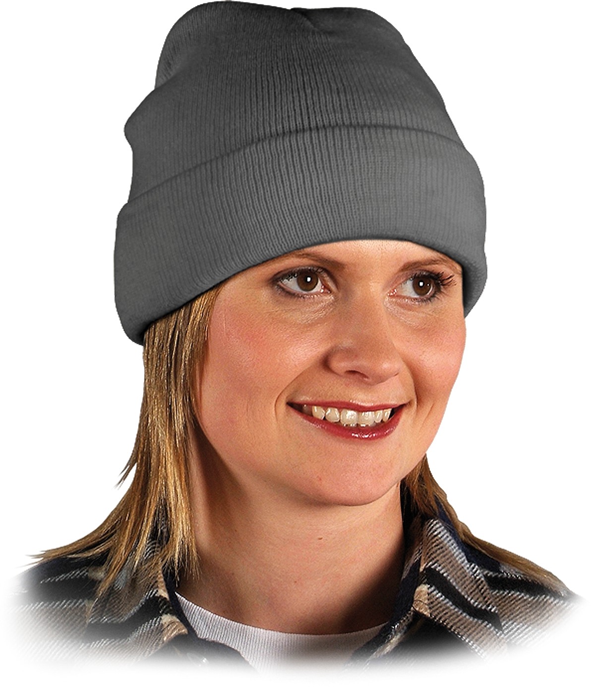 

Czapka Ocieplana zimowa dziana wywijana szara