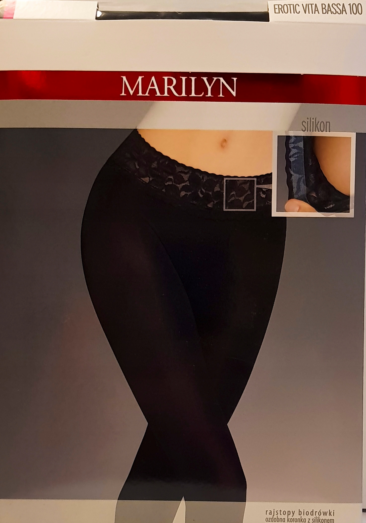 

Rajstopy Marilyn Erotic Silikon 100 Den Nero 3/4