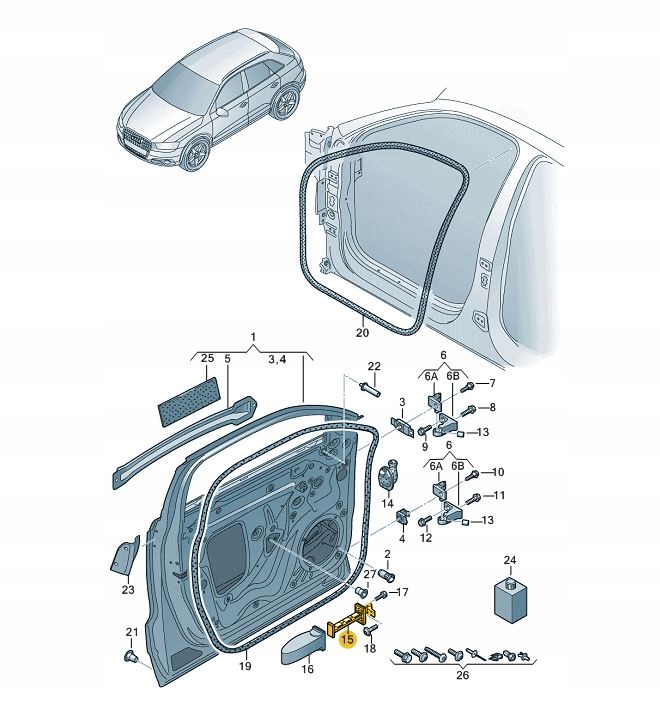 Audi OEu0837249c ограничитель двери