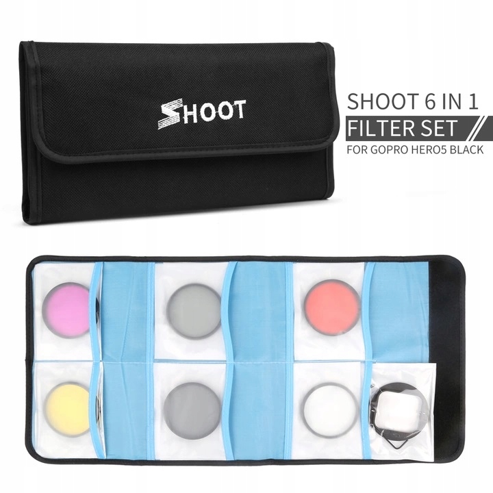 

Zestaw filtrów Korygujący 6w1 58mm GoPro hero 5 6