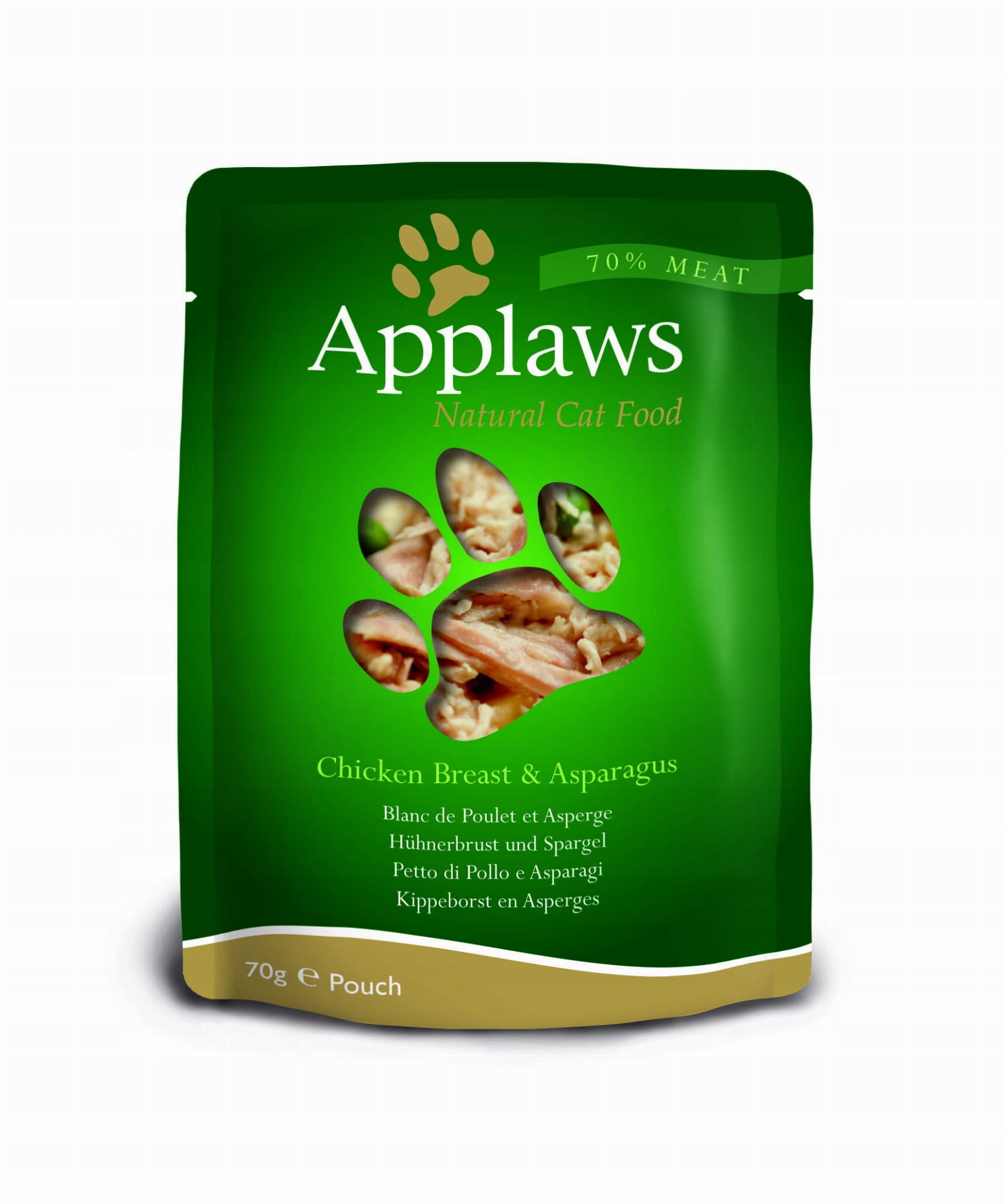 Levně Applaws Kuřecí řízek s chřestem ve vývaru 24x70g kočky