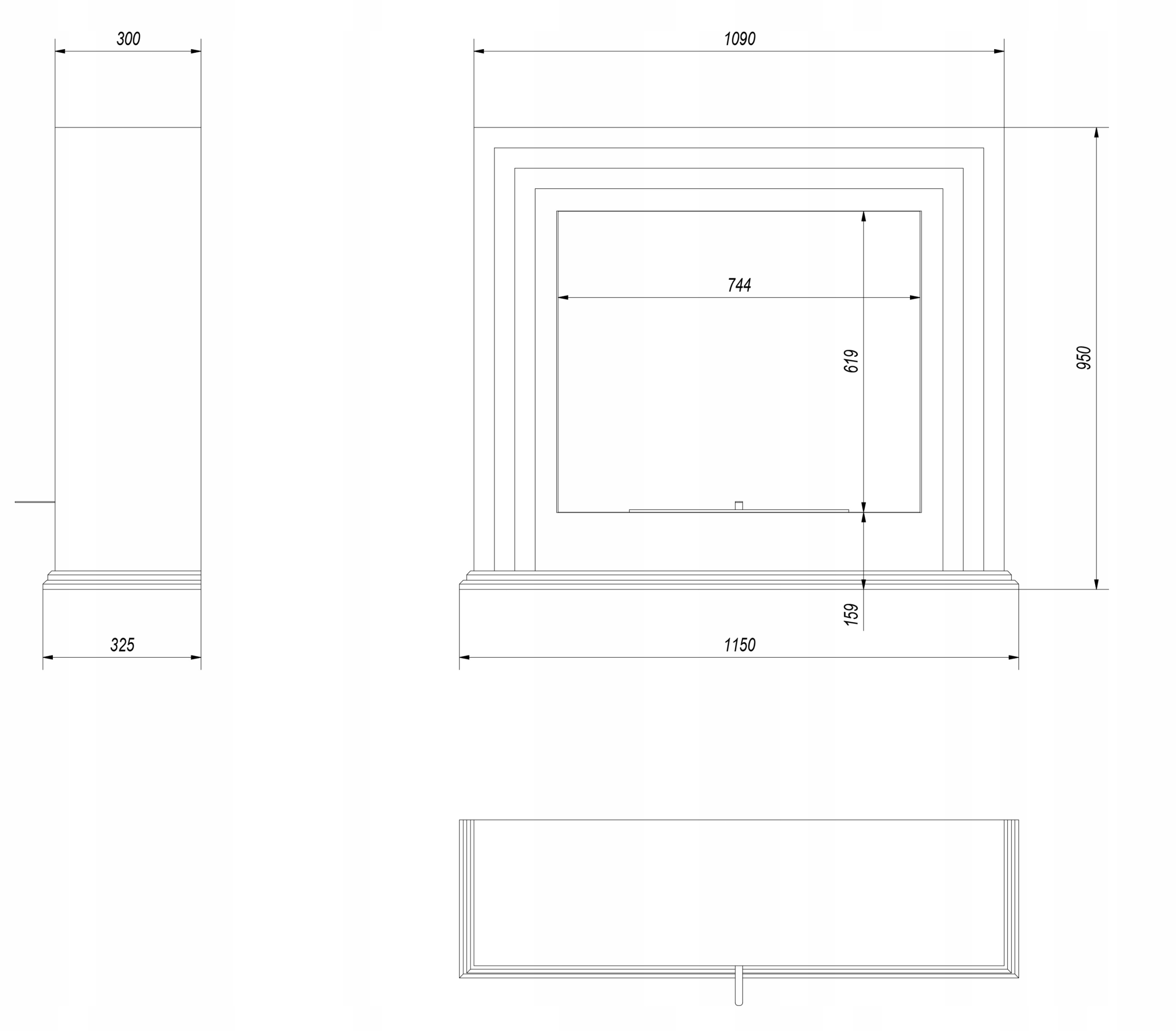 BIOKOMINEK bezdymny QUAERERE stojący AROMA Gratis Pojemność biowkładki 0.75 l