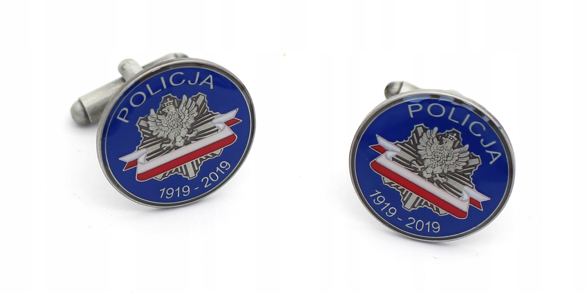 Spinki do mankietów 100 lat Polskiej Policji Płeć uniseks